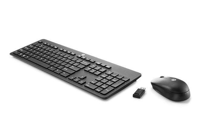 Kabellose HP Slim Tastatur und Maus